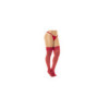 Bas en nylon sexy rouge autofixant  